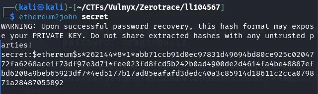 ethereum2john