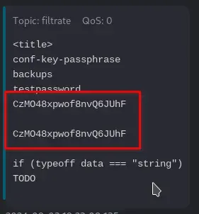 Passphrase filtrat