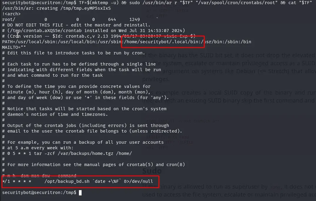 /var/spool/cron/crontabs/root