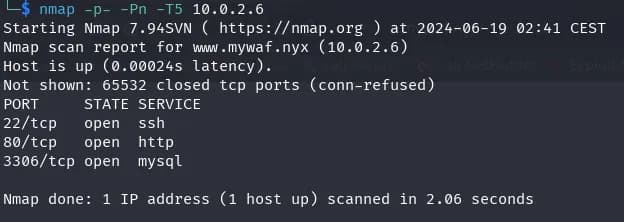 nmap todos los puertos