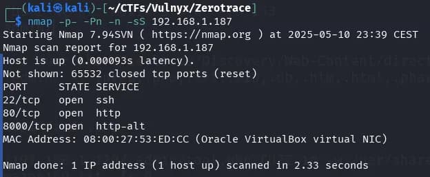 Nmap all ports
