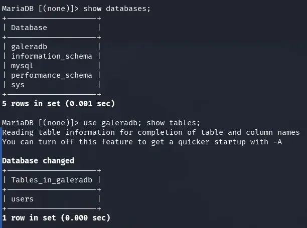 SQL galera
