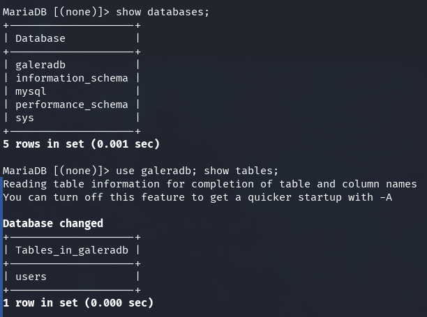 SQL galera