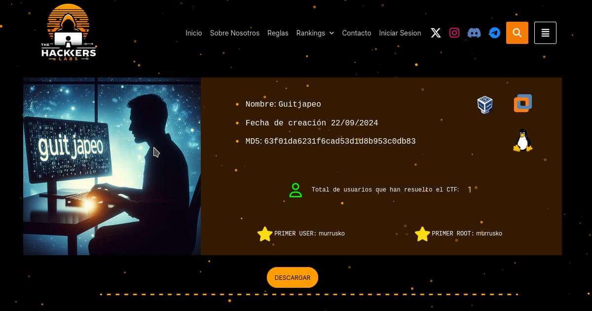 WriteUp Guitjapeo - TheHackersLabs