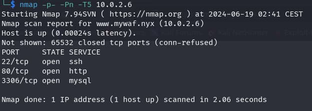 nmap todos los puertos