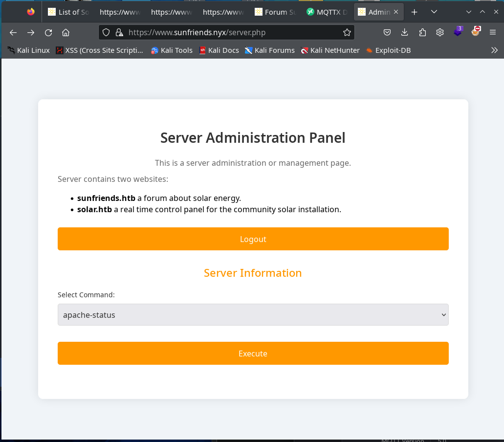 Server Administration Panel