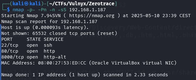 Nmap all ports